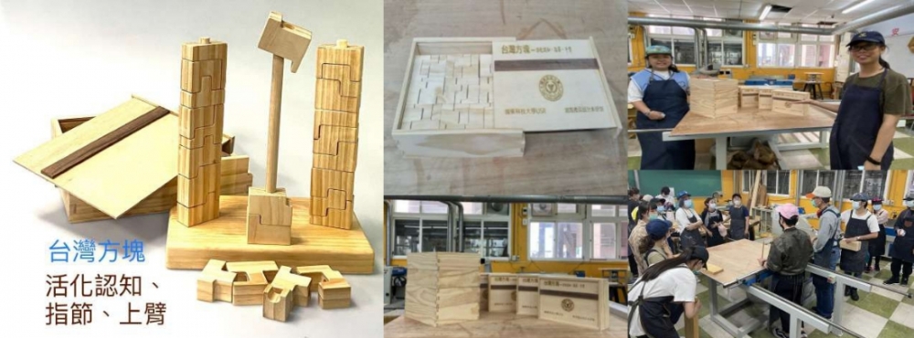 圖八  「台灣方塊」原木積木組
(放置位置：圖示段落後)